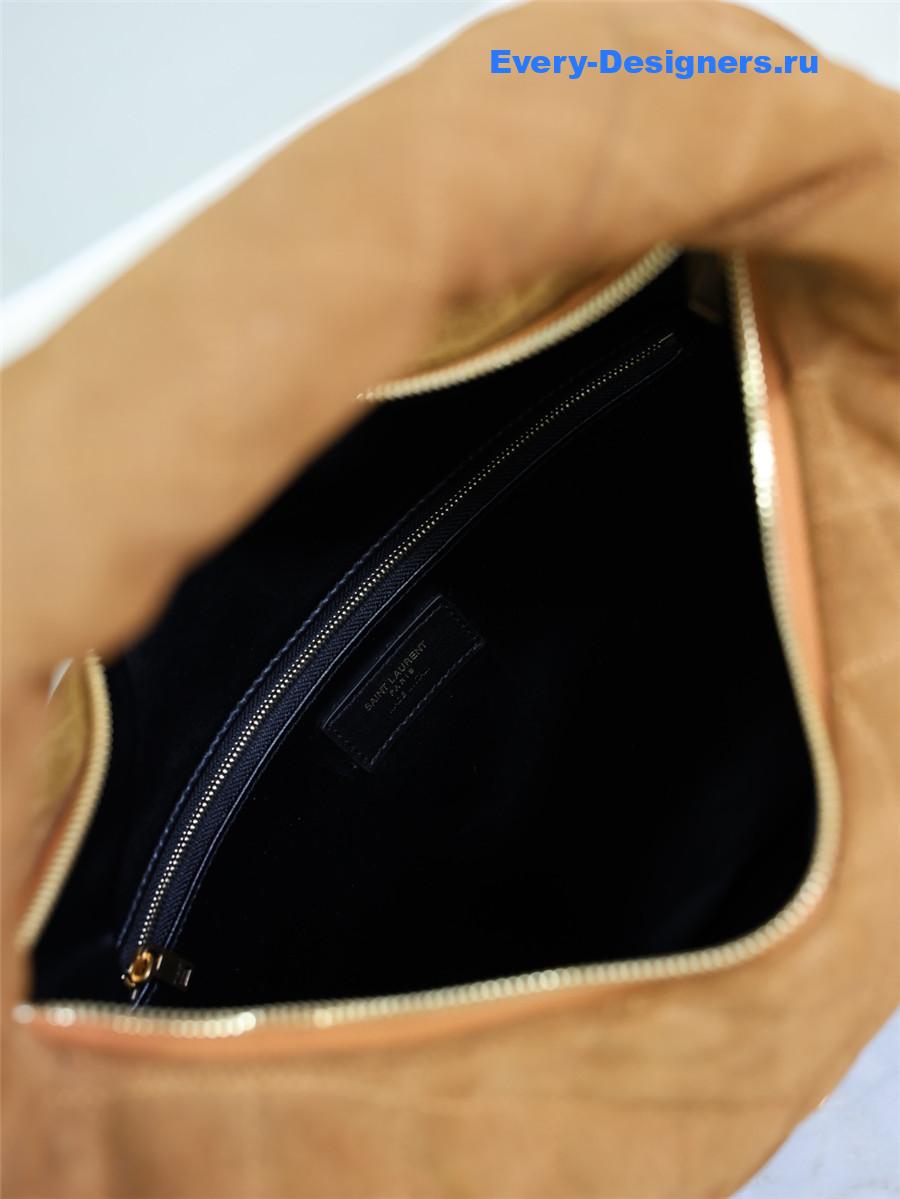 Sa1nt Lau*nt icarino hobo brown quilted suede bag