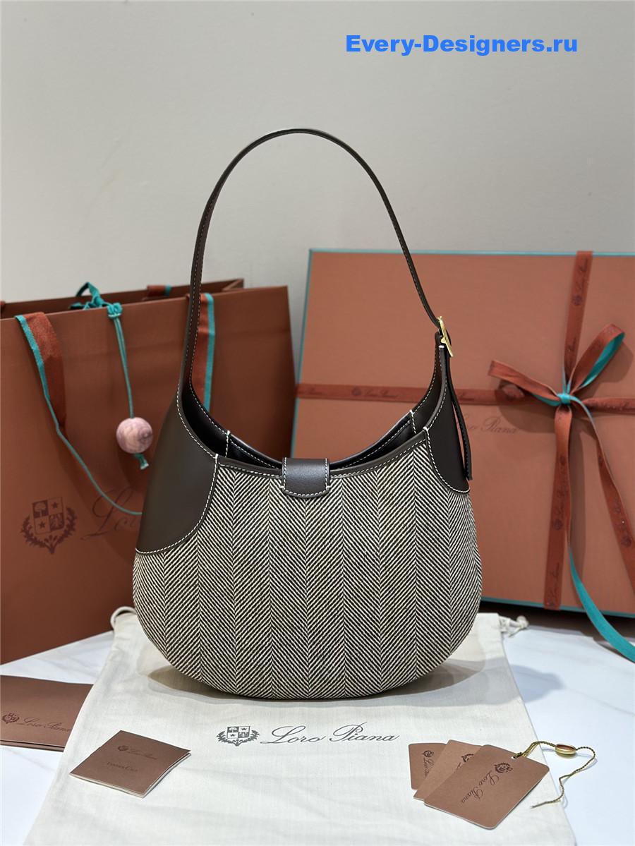 L0r0 P1ana large bobbin bag in chocolate