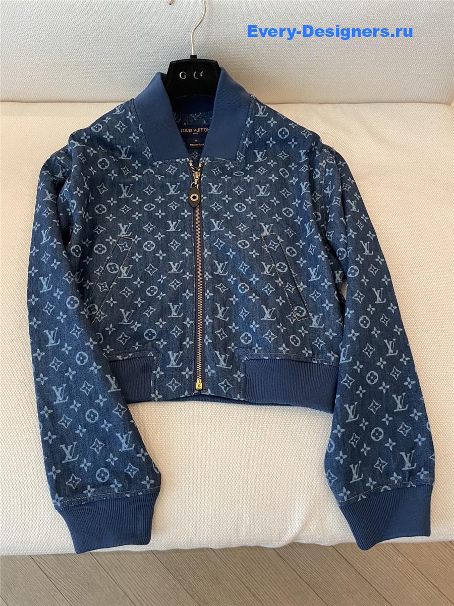 l0vis Vvtt0n cropped monogram denim jacket