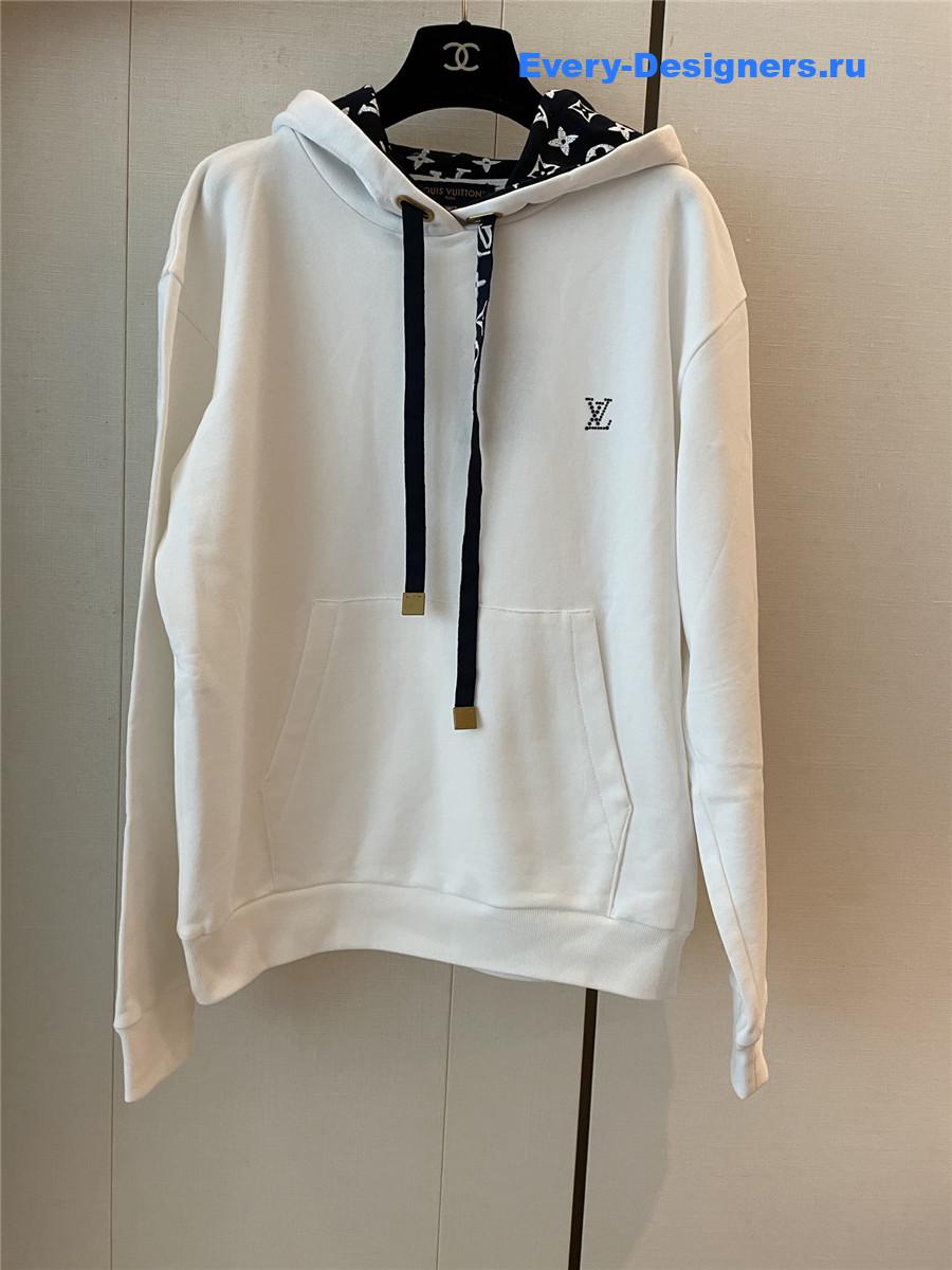 l0vis Vvtt0n white cotton hoodie