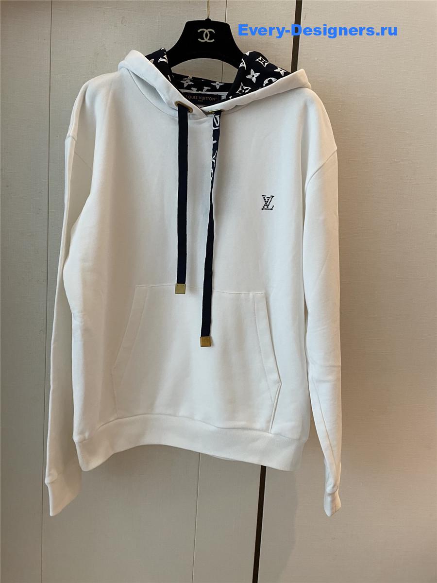 l0vis Vvtt0n white cotton hoodie