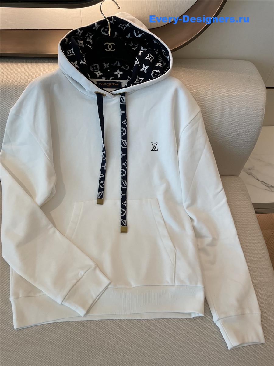 l0vis Vvtt0n white cotton hoodie