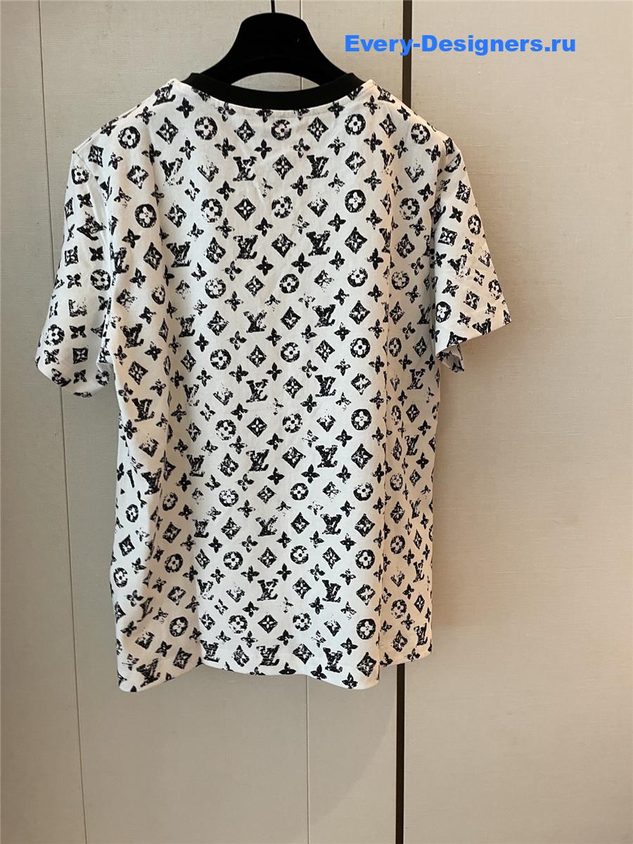 l0vis Vvtt0n lv monogram cotton crewneck