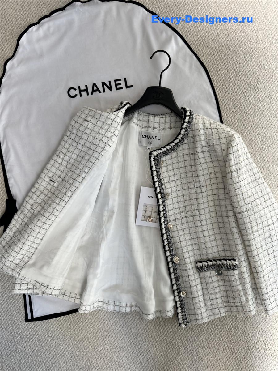 Ch**el ladies tweed jackets plaid coat