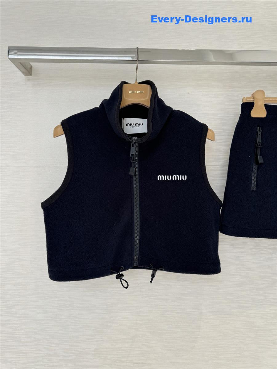 Miu Miu Black Cropped Vest