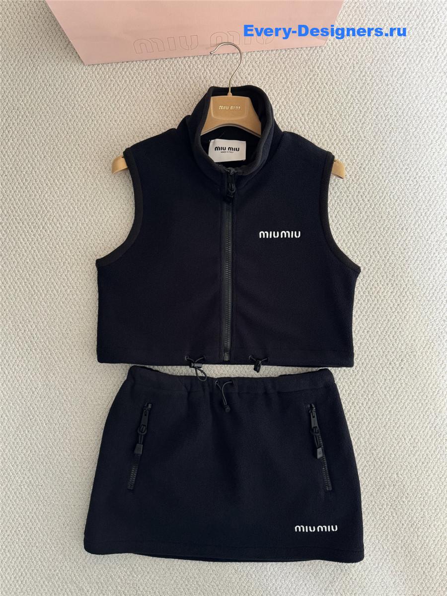 Miu Miu Black Cropped Vest