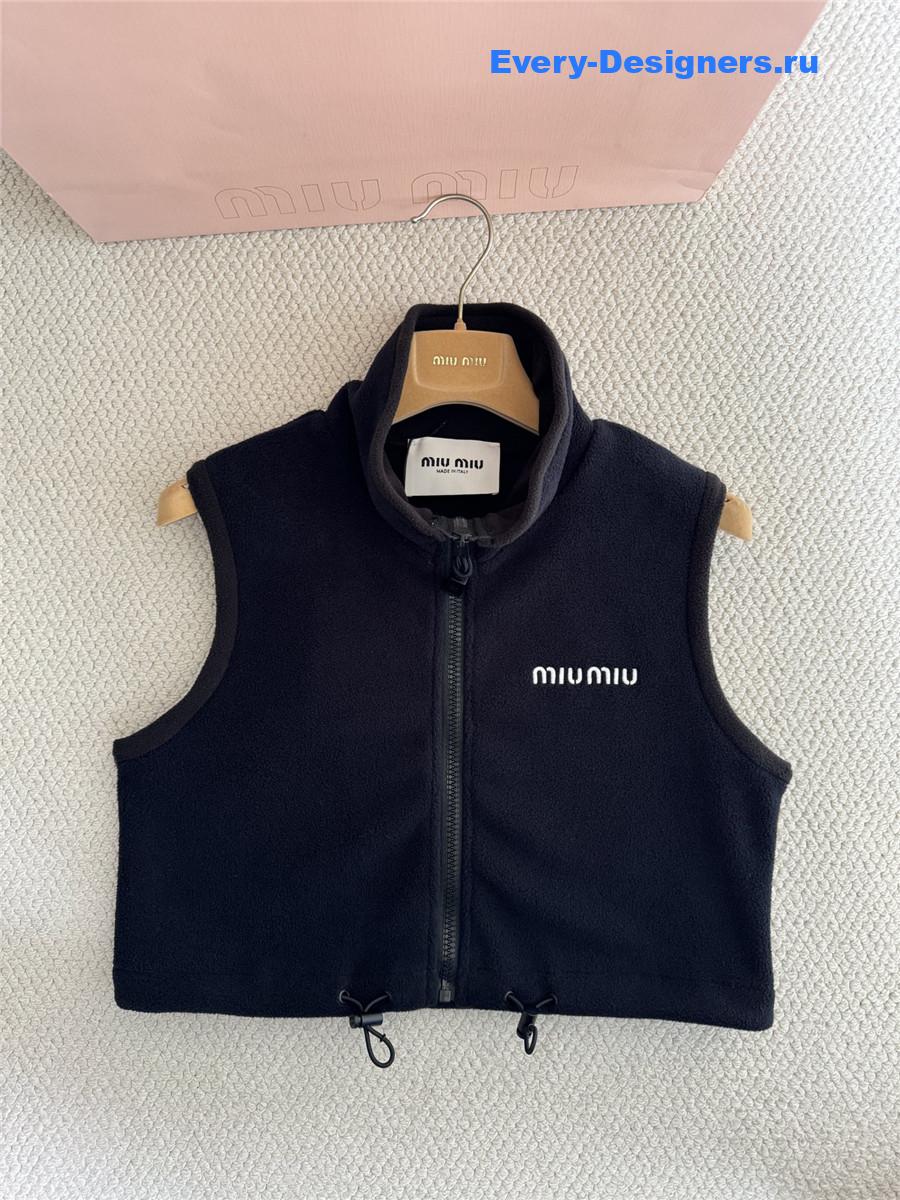 Miu Miu Black Cropped Vest