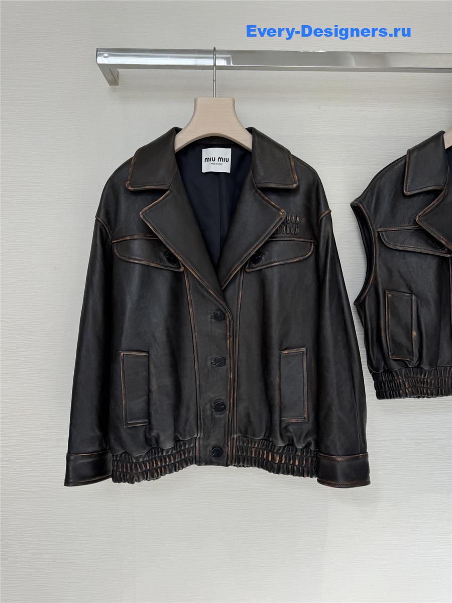 Miu Miu Nappa Leather Jacket