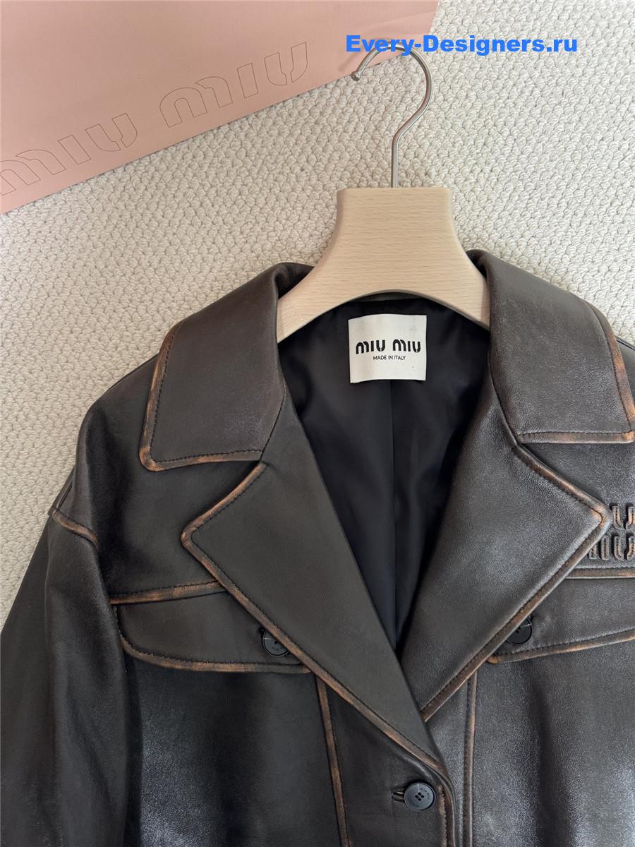 Miu Miu Nappa Leather Jacket