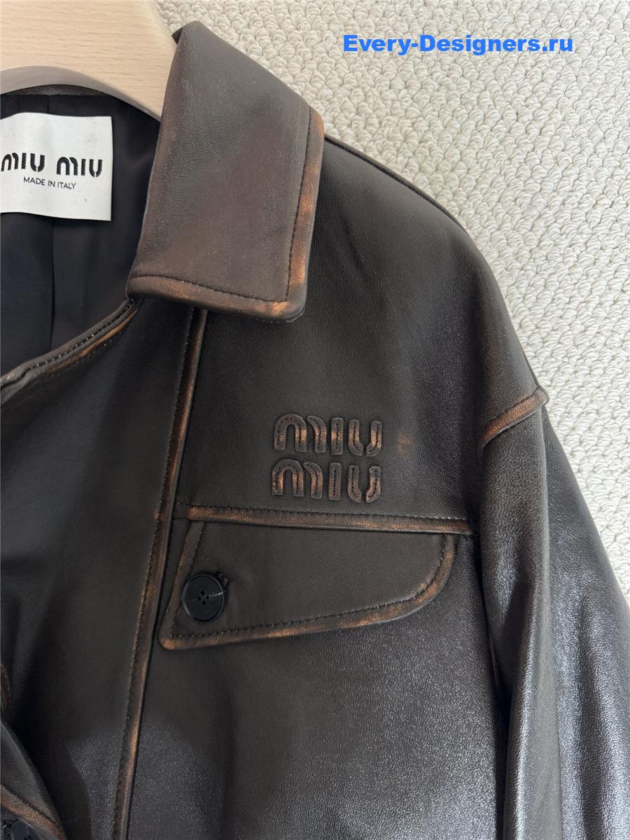 Miu Miu Nappa Leather Jacket