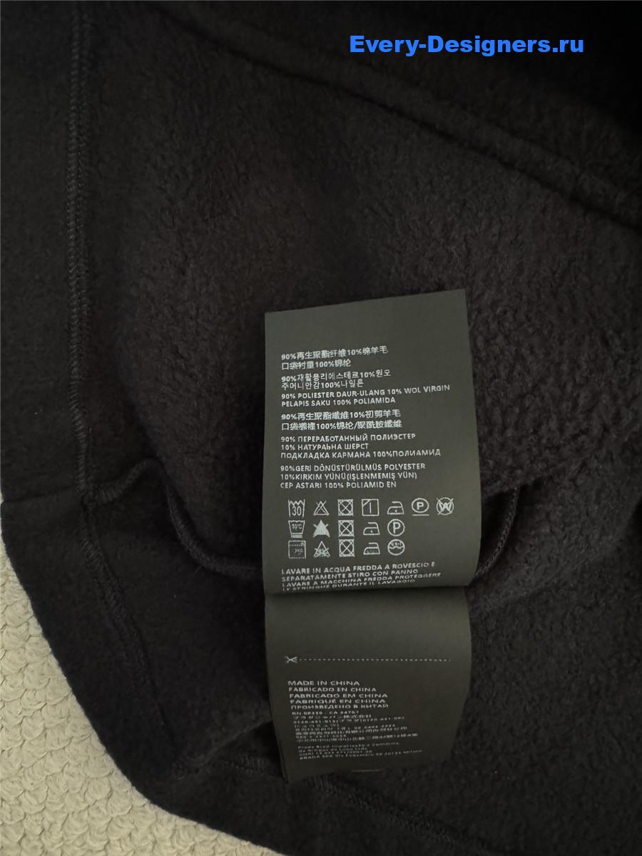 Miu Miu Navy Cotton Fleece Zipper Hoodie