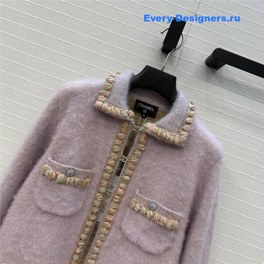 Ch**el pink purple cardigan jacket