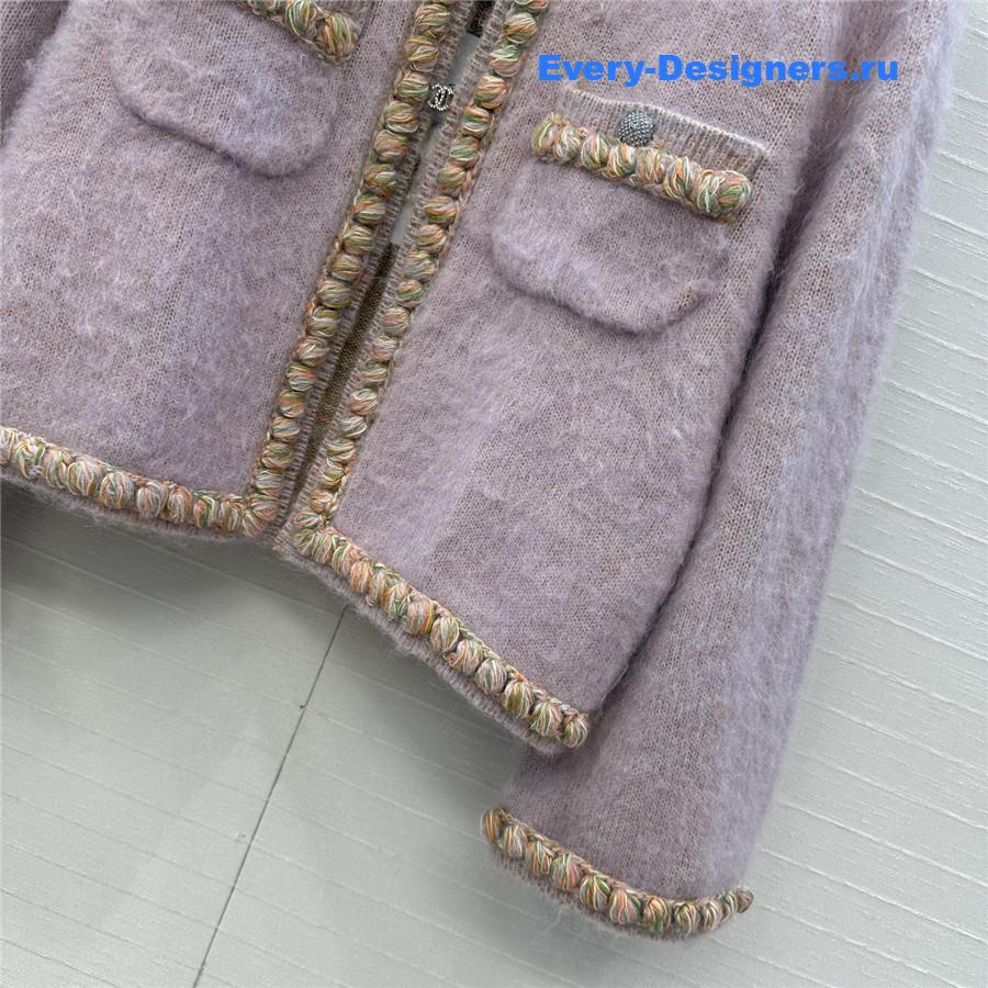 Ch**el pink purple cardigan jacket