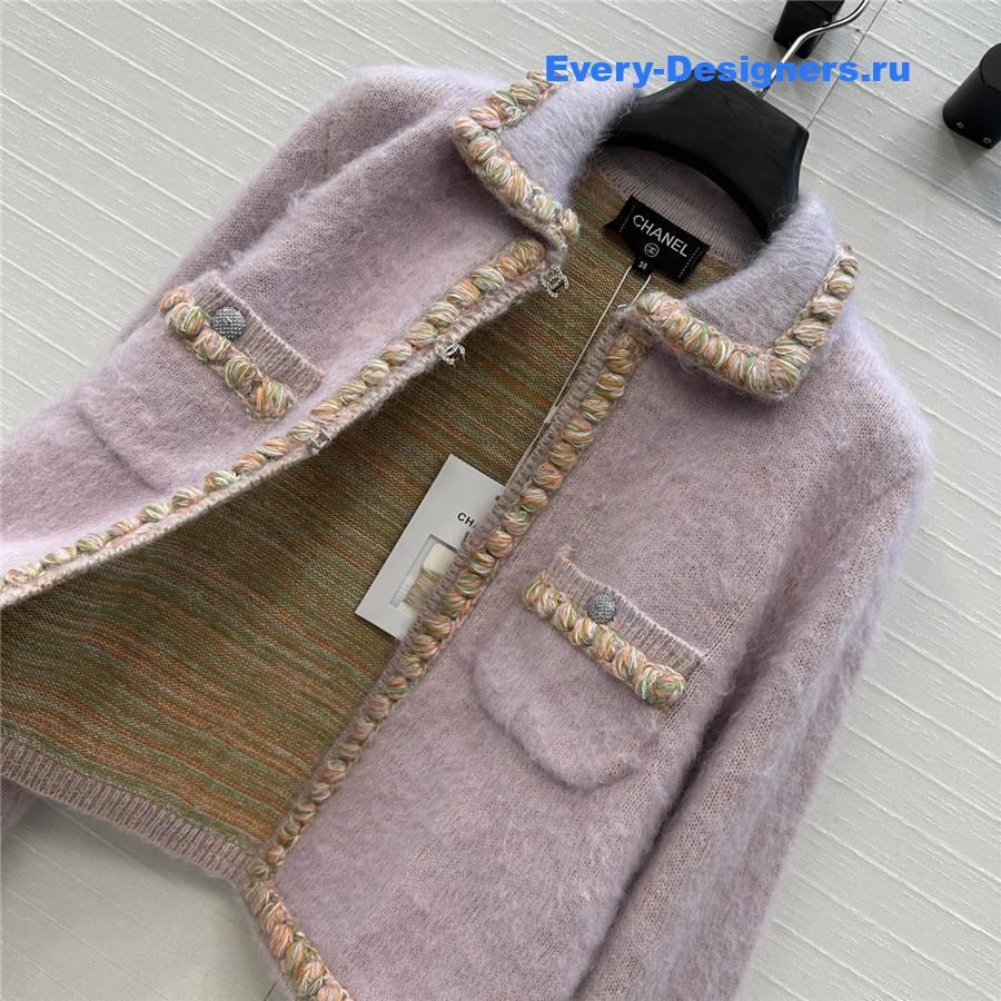 Ch**el pink purple cardigan jacket