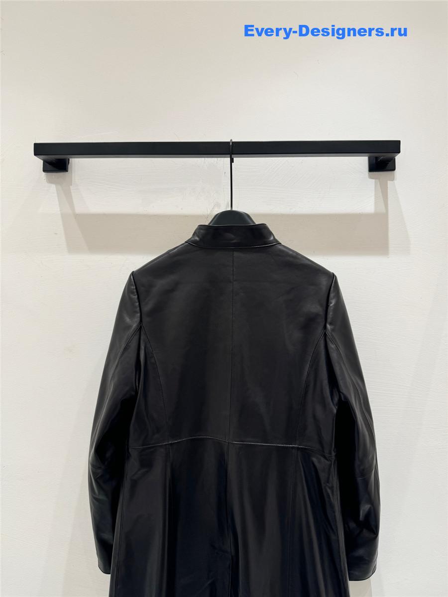 Ch**el black lambskin coat