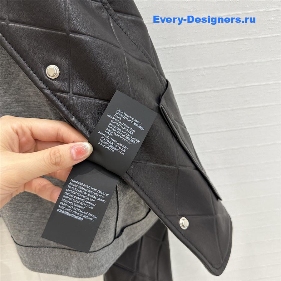 Ch**el black quilted sheepskin jacket