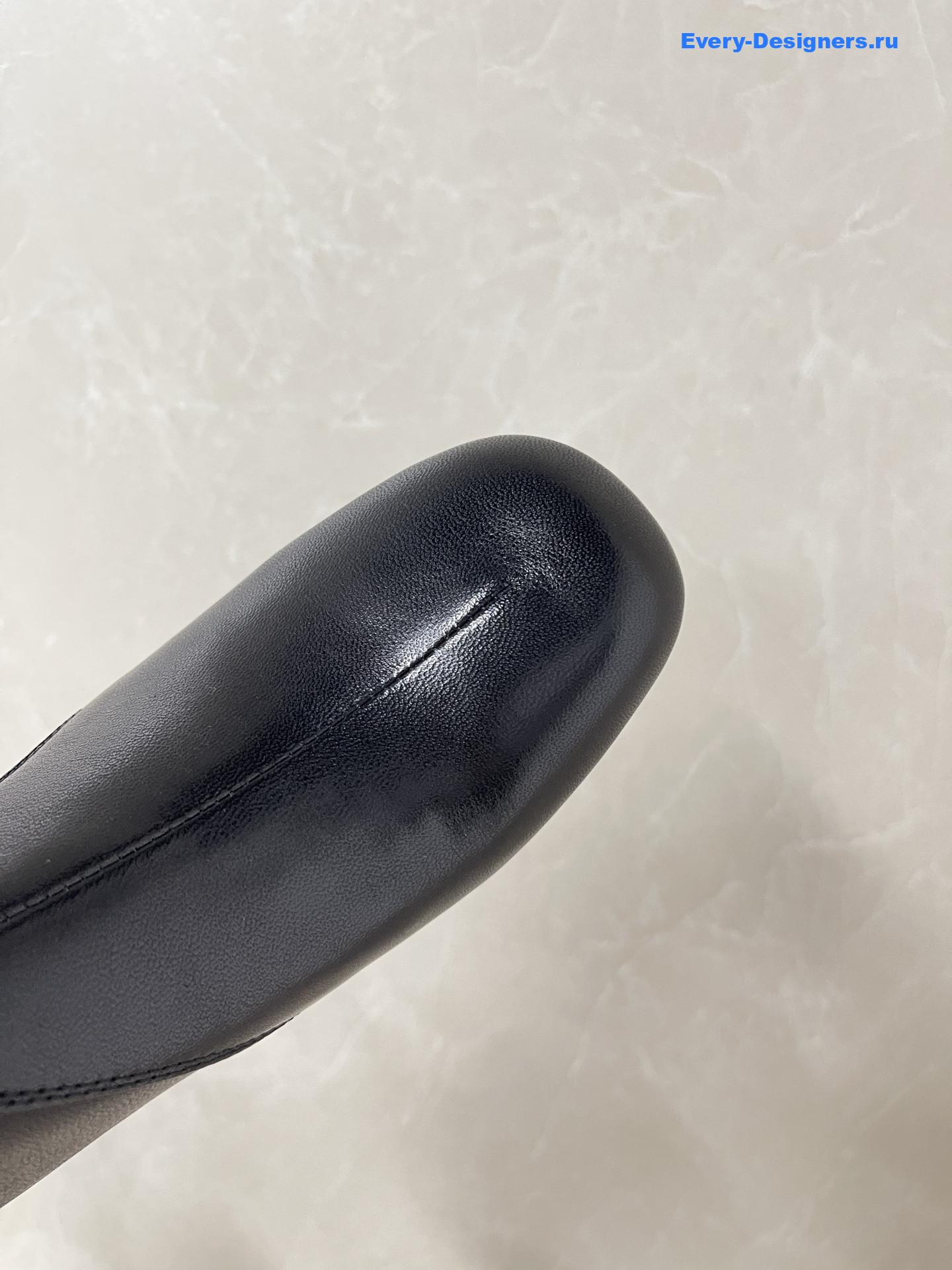 Miu Miu Black Leather Biker Boots