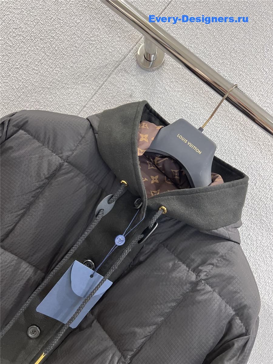 l0vis Vvtt0n black hooded quilted ripstop jacket