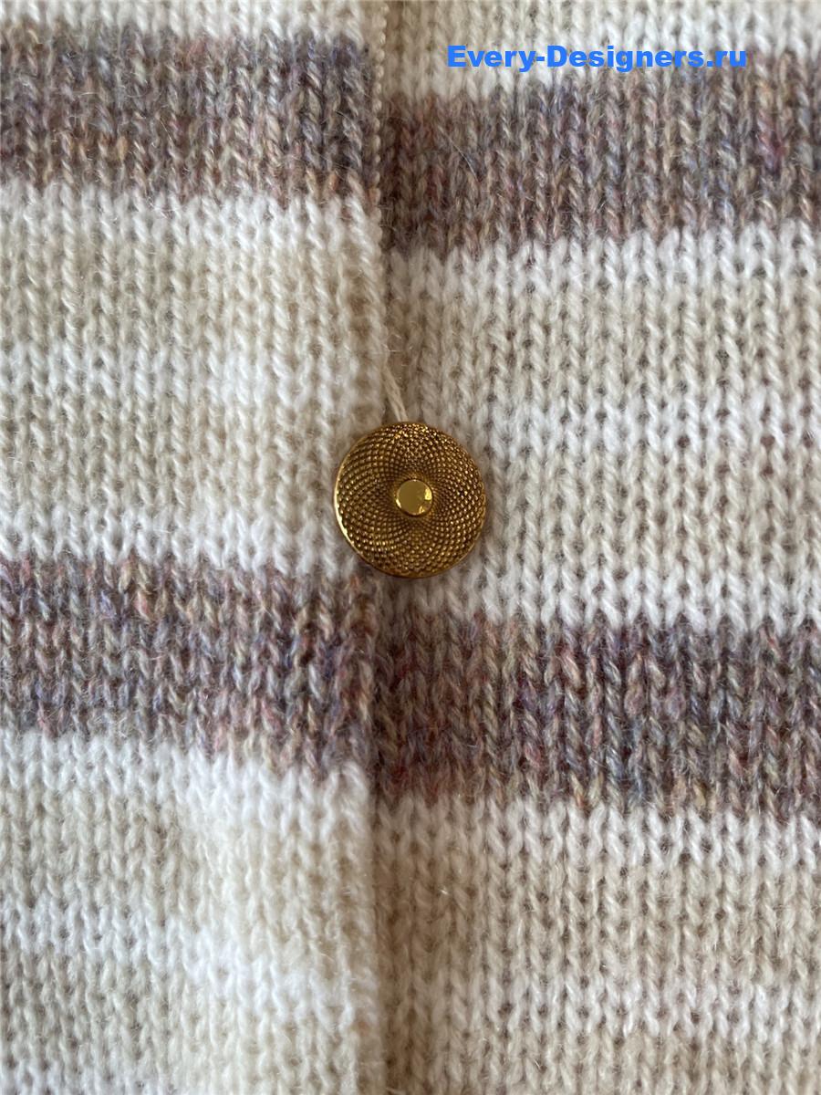 L0r0 P1ana pink fobello stripes cashmere  cardigan