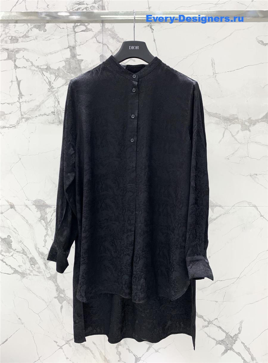 D10r forest jacquard pattern black shirt