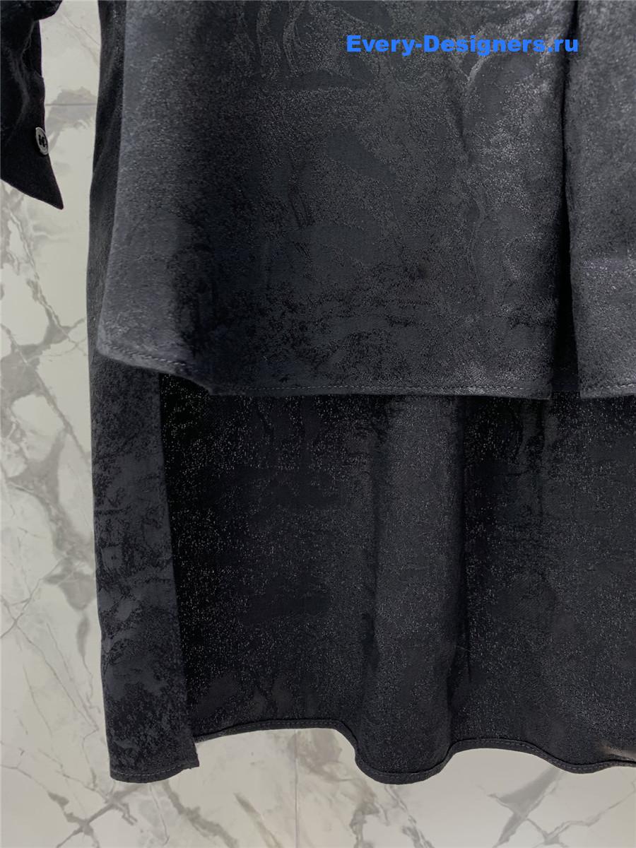 D10r forest jacquard pattern black shirt