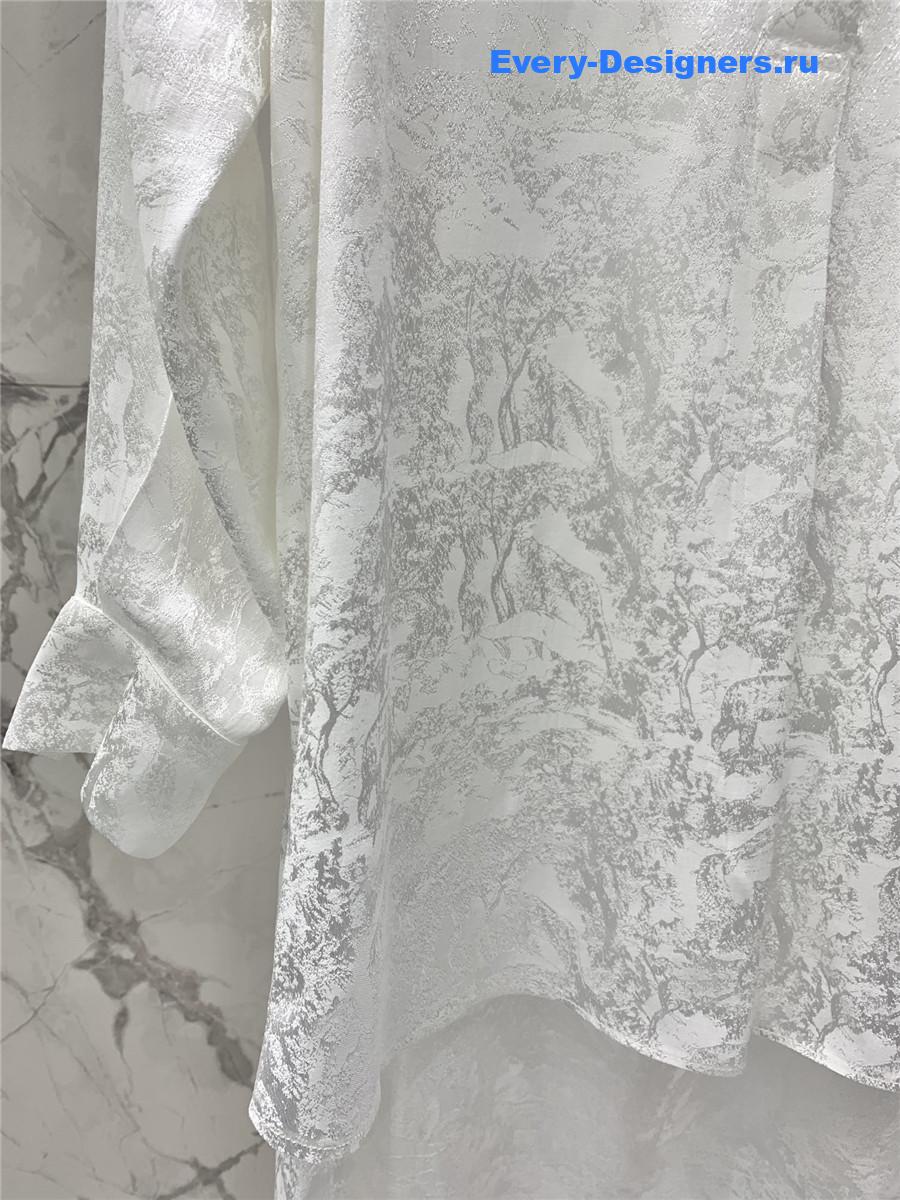 D10r forest jacquard pattern white shirt