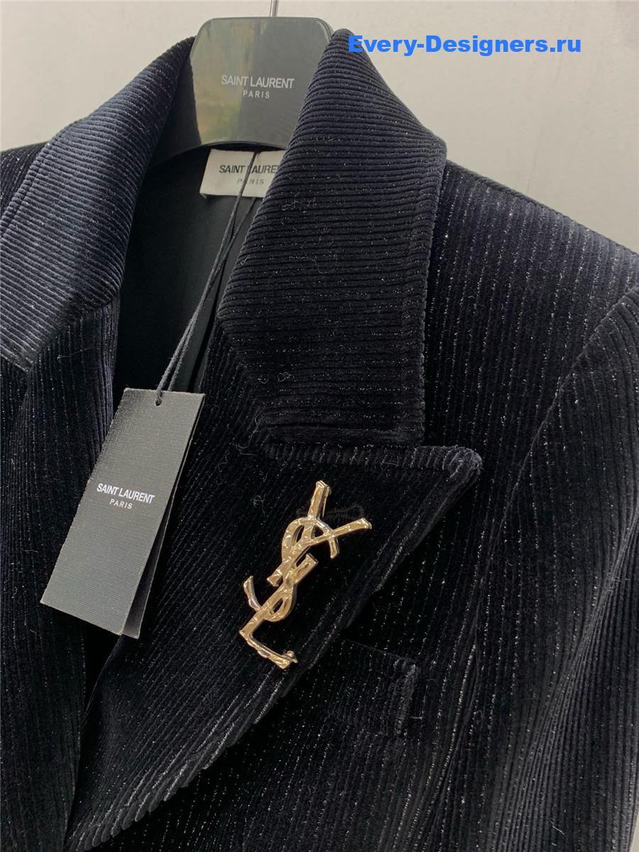 Sa1nt Lau*nt black velvet blazer