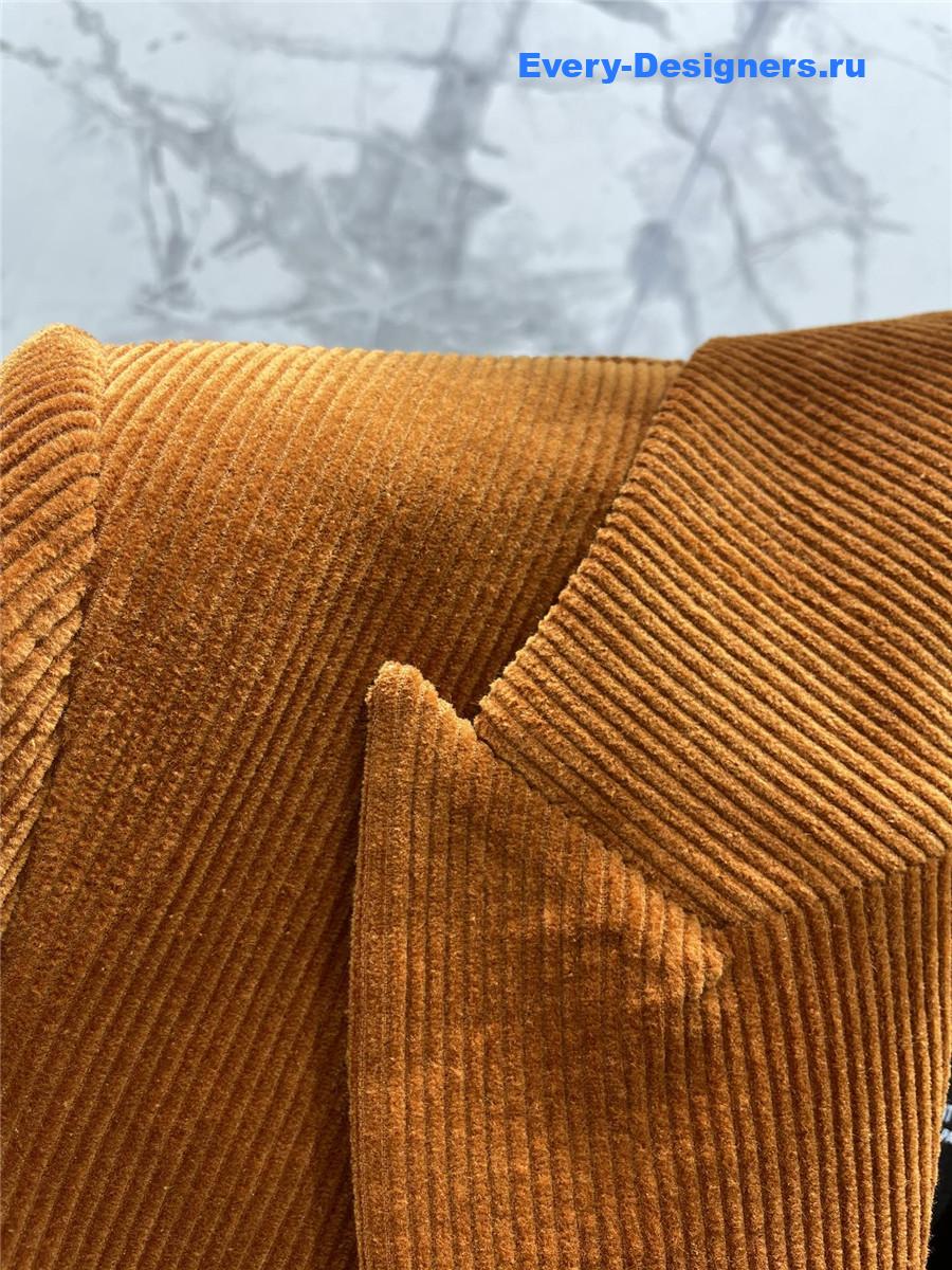 Sa1nt Lau*nt orange velvet blazer