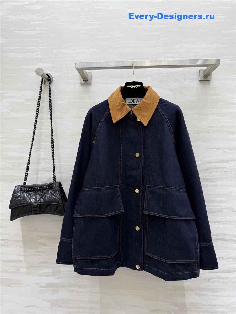 L0ew* patou workwear denim jacket in blue