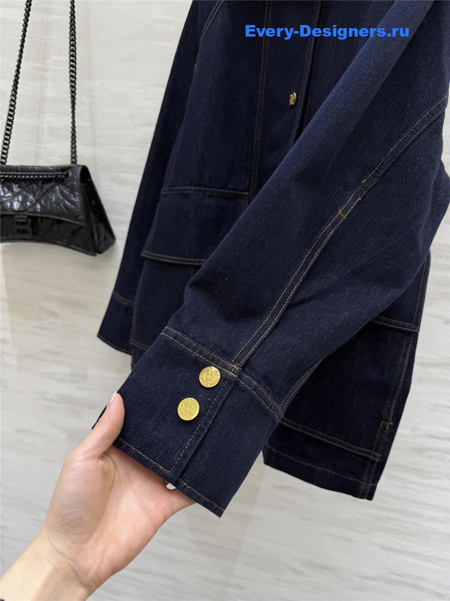 L0ew* patou workwear denim jacket in blue