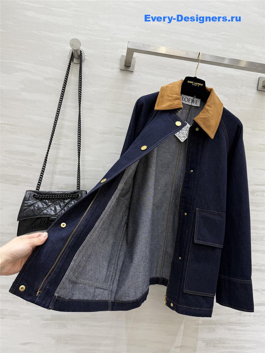 L0ew* patou workwear denim jacket in blue