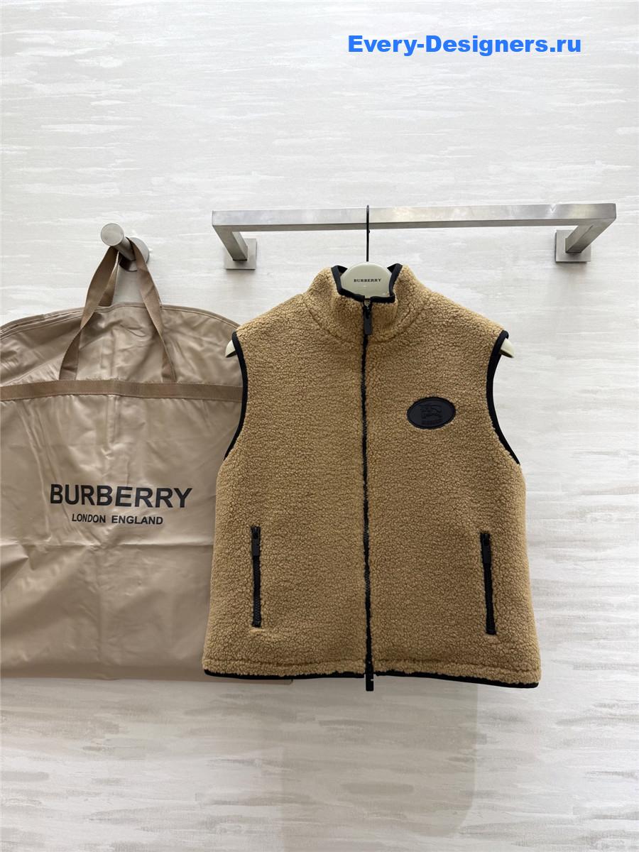 Bv*b*rry camel teddy fabric vest