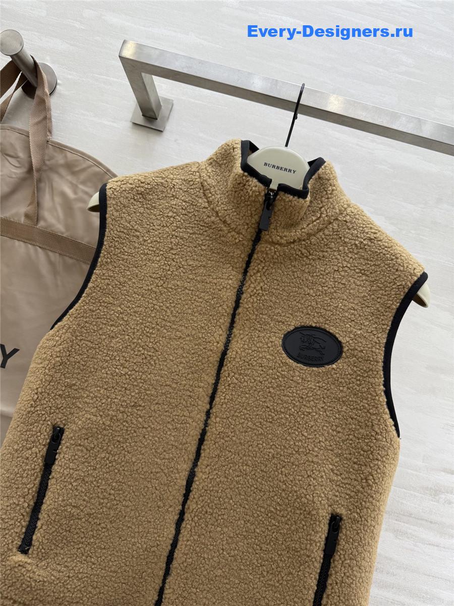 Bv*b*rry camel teddy fabric vest