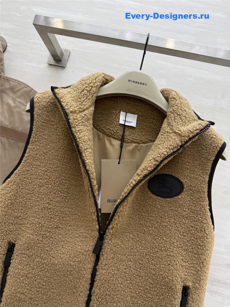 Bv*b*rry camel teddy fabric vest
