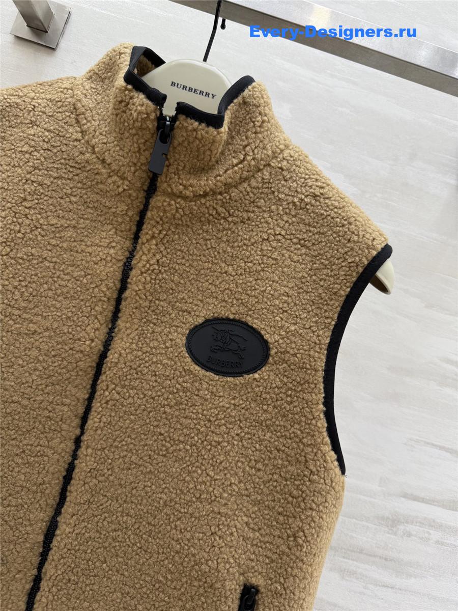 Bv*b*rry camel teddy fabric vest