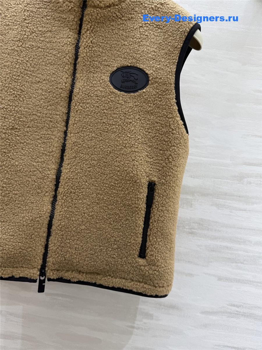 Bv*b*rry camel teddy fabric vest