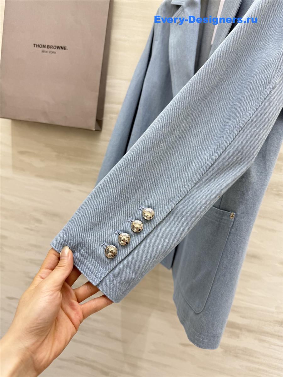 Thom Browne Classic Denim Blazer Coat