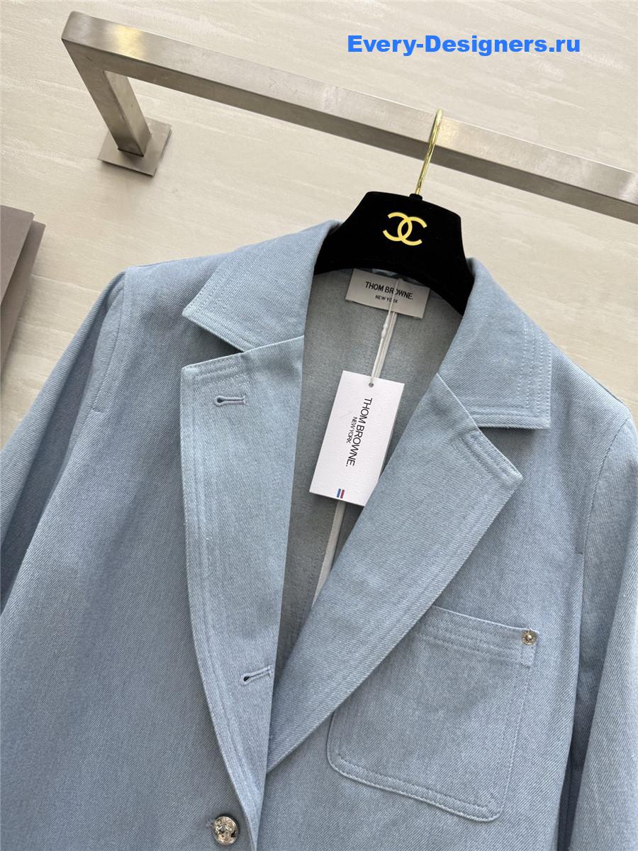Thom Browne Classic Denim Blazer Coat