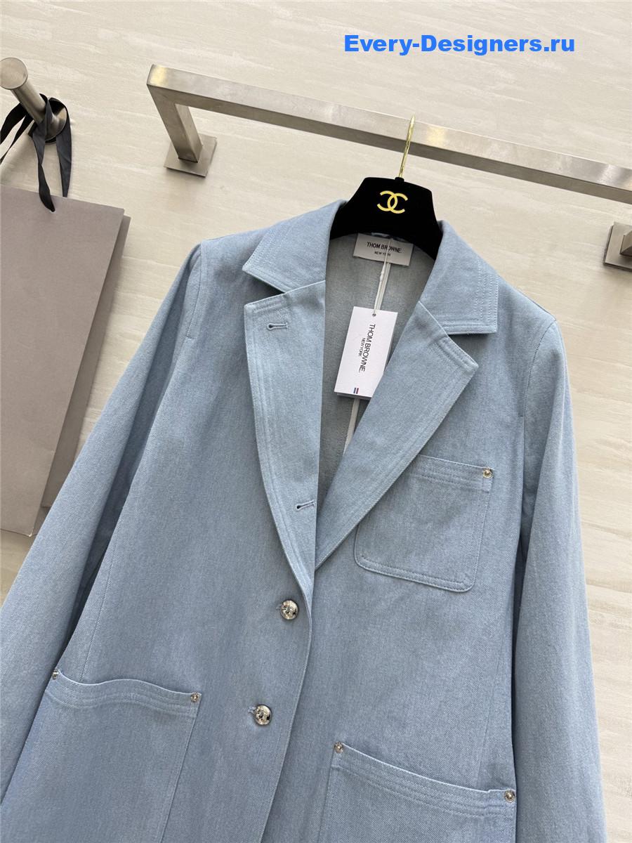 Thom Browne Classic Denim Blazer Coat