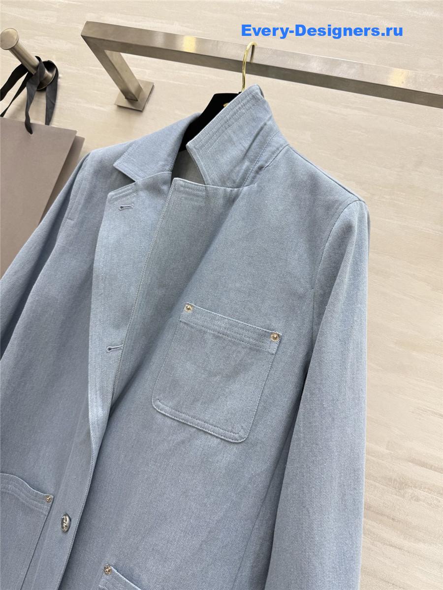 Thom Browne Classic Denim Blazer Coat