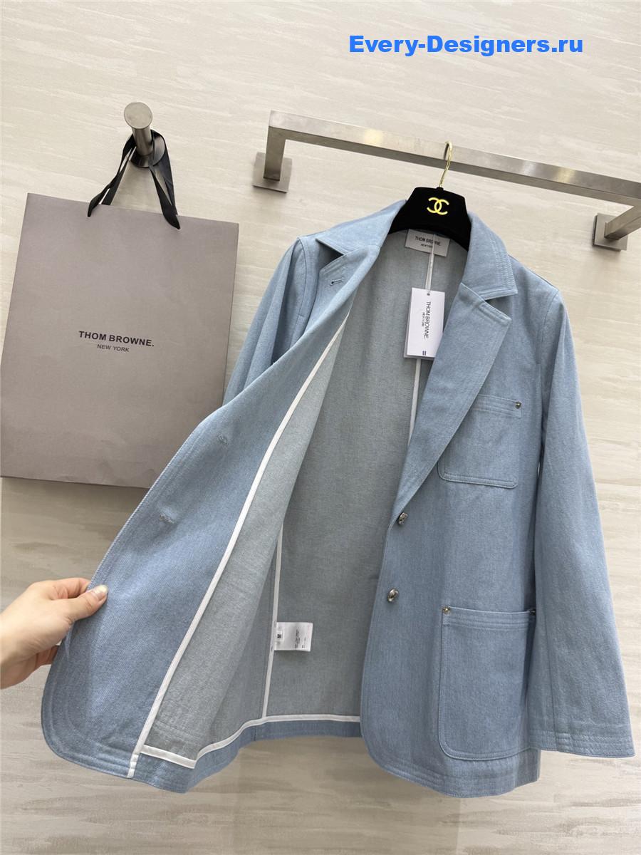Thom Browne Classic Denim Blazer Coat
