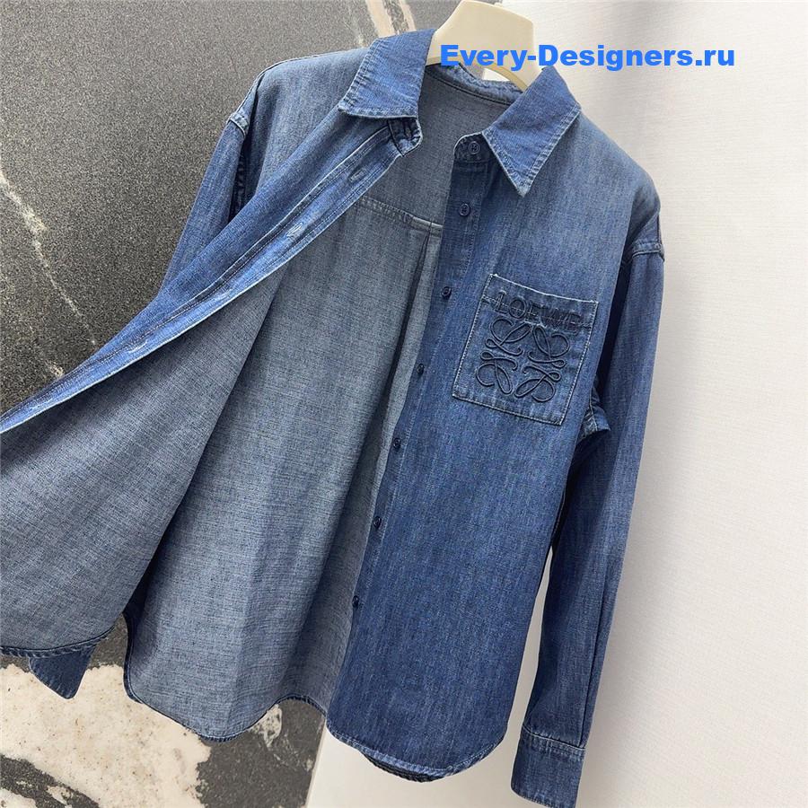 L0ew* gradient denim suit