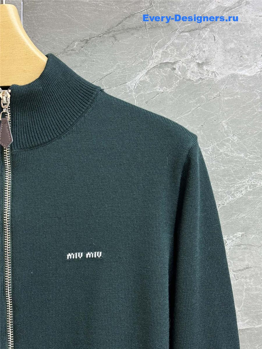 Miu Miu Green Knit Cardigan