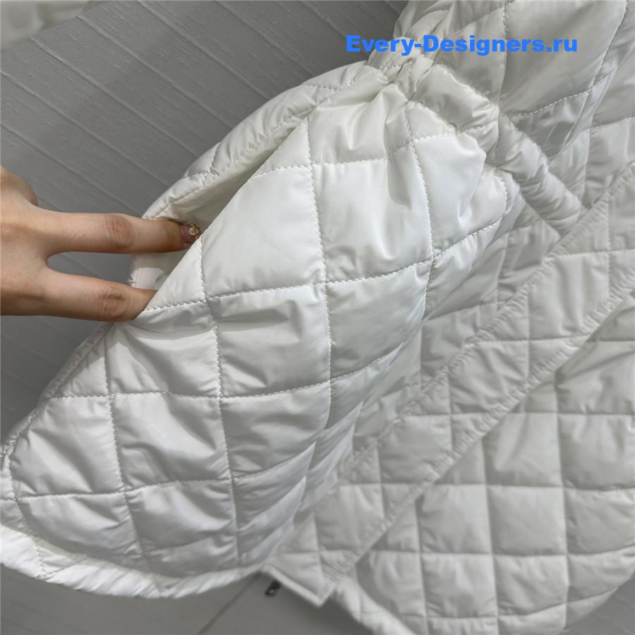 Pra*a white quilted re-nylon blouson jacket