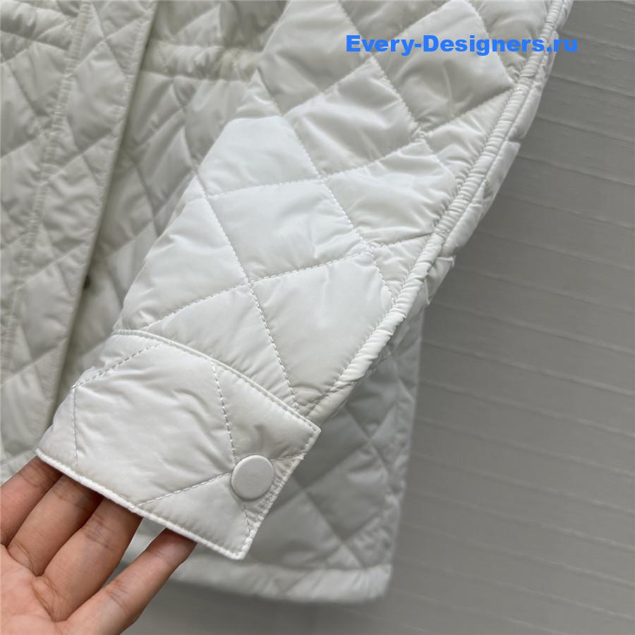 Pra*a white quilted re-nylon blouson jacket