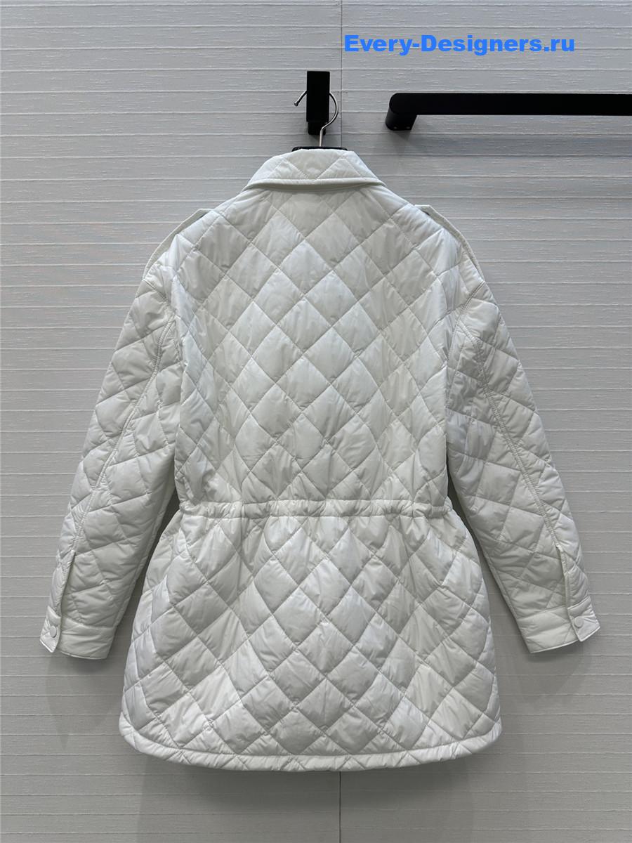 Pra*a white quilted re-nylon blouson jacket