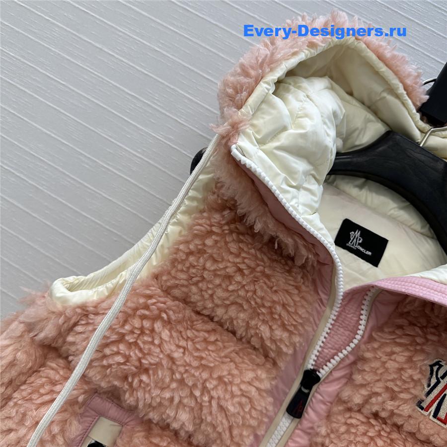 Moncler Pink Quilted Down Jacket