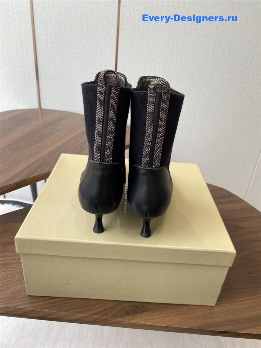 BC Black Suede Cashmere Kitten-Heel Ankle Boot