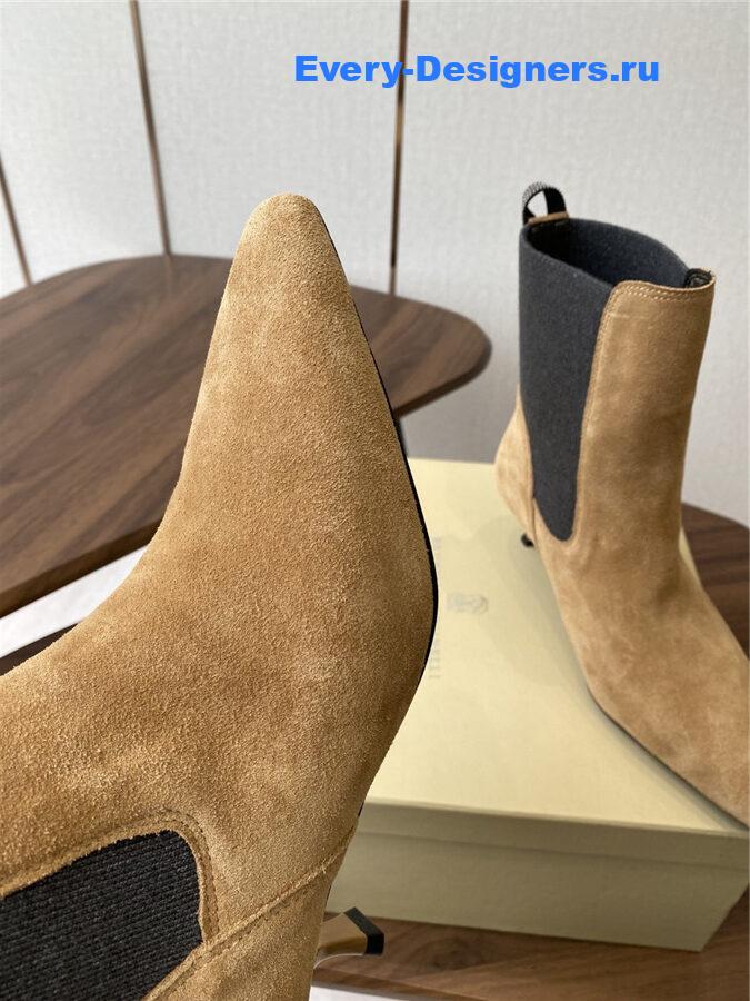 BC Brown Suede Cashmere Kitten-Heel Ankle Boot
