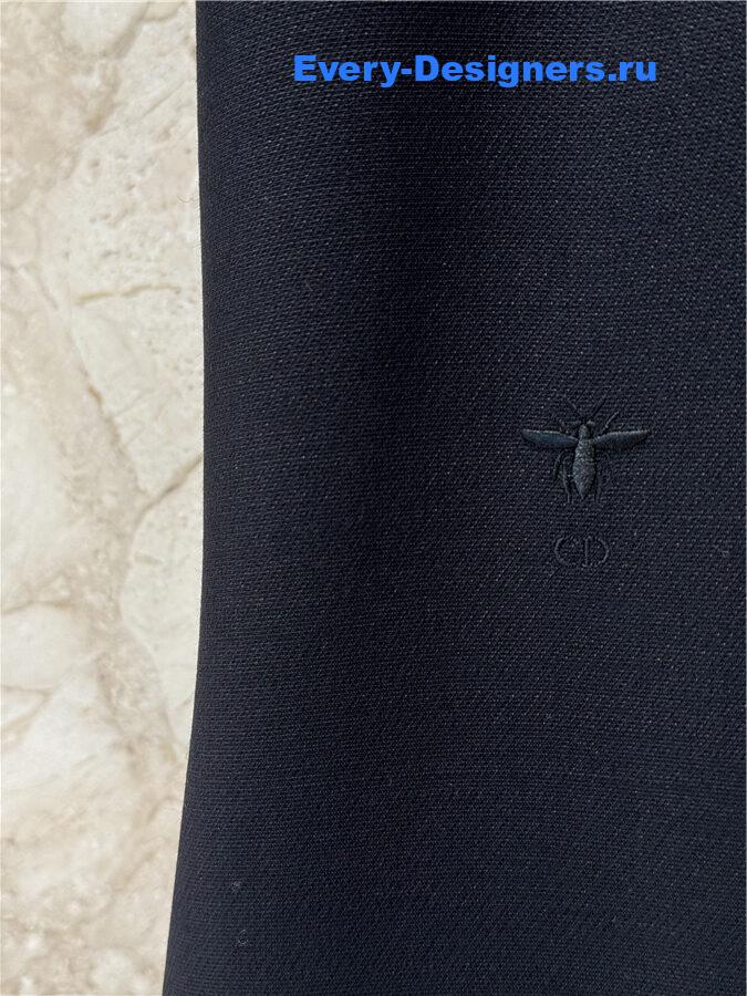 D10r black silk and wool dress